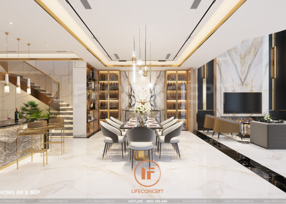 Thiết kế nội thất không gian mở cho villa Aqua City | LIFECONCEPT
