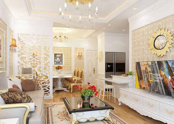 Thiết kế nội thất chung cư tân cổ điển sở hữu nét đẹp trường tồn theo thời gian